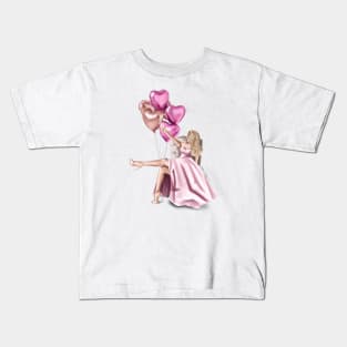 Heart Balloons Kids T-Shirt